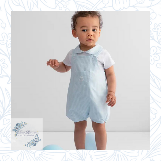 Caramelo boys striped anchor dungaree