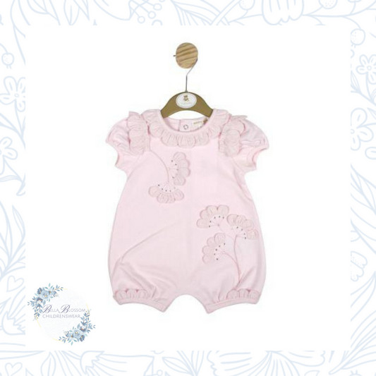 Mintini Pink Diamante Flower Romper
