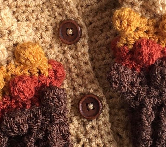 Handmade Autumn Ombré Sleeve Cardigan