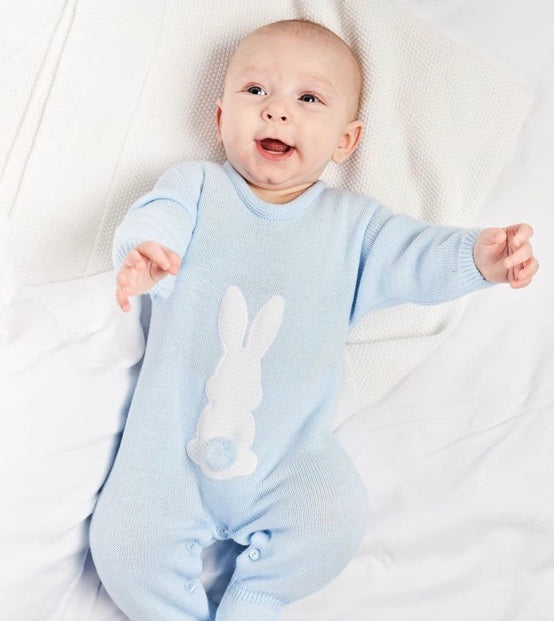 Blue Bobtail Bunny Onesie