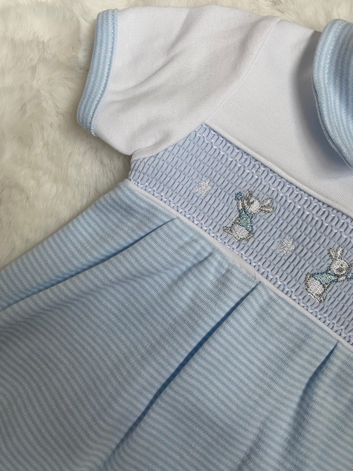 Blue Rabbit Smocked Romper