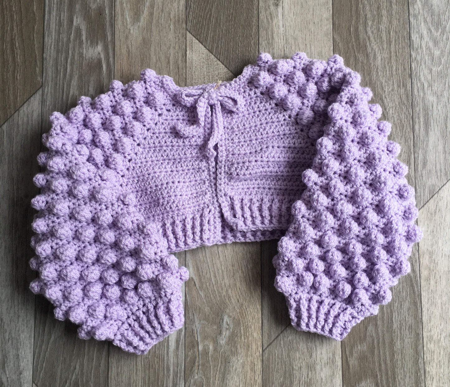 Bobble Sleeve Knitted Cardigan