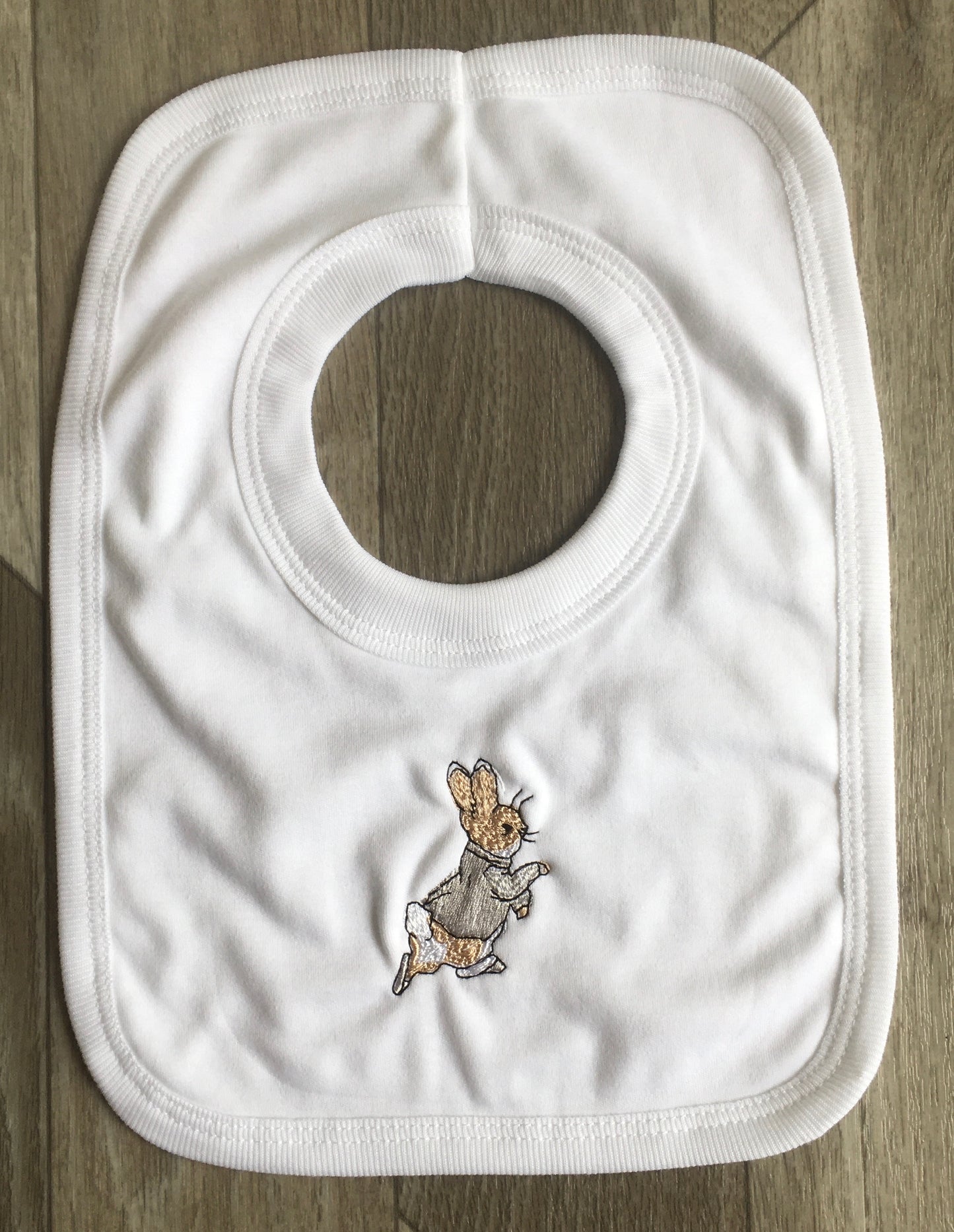 White Peter Rabbit Bib