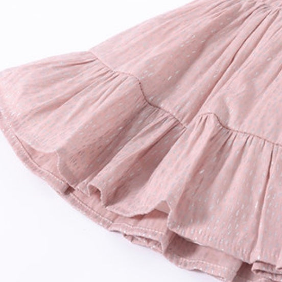 Girls Grey Top & Pink Skirt Set