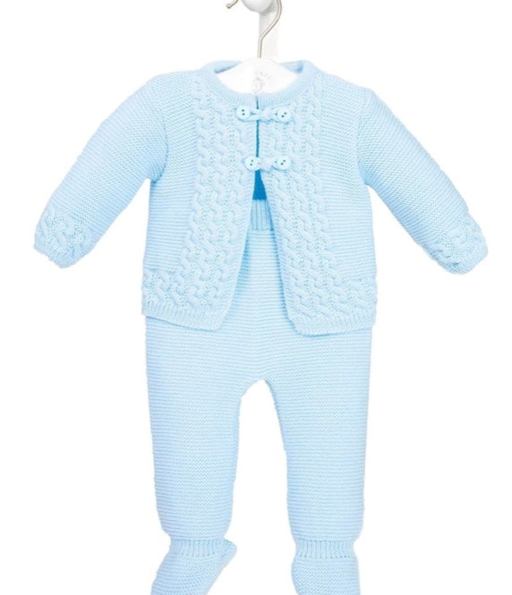 Blue Cable Knit Jacket