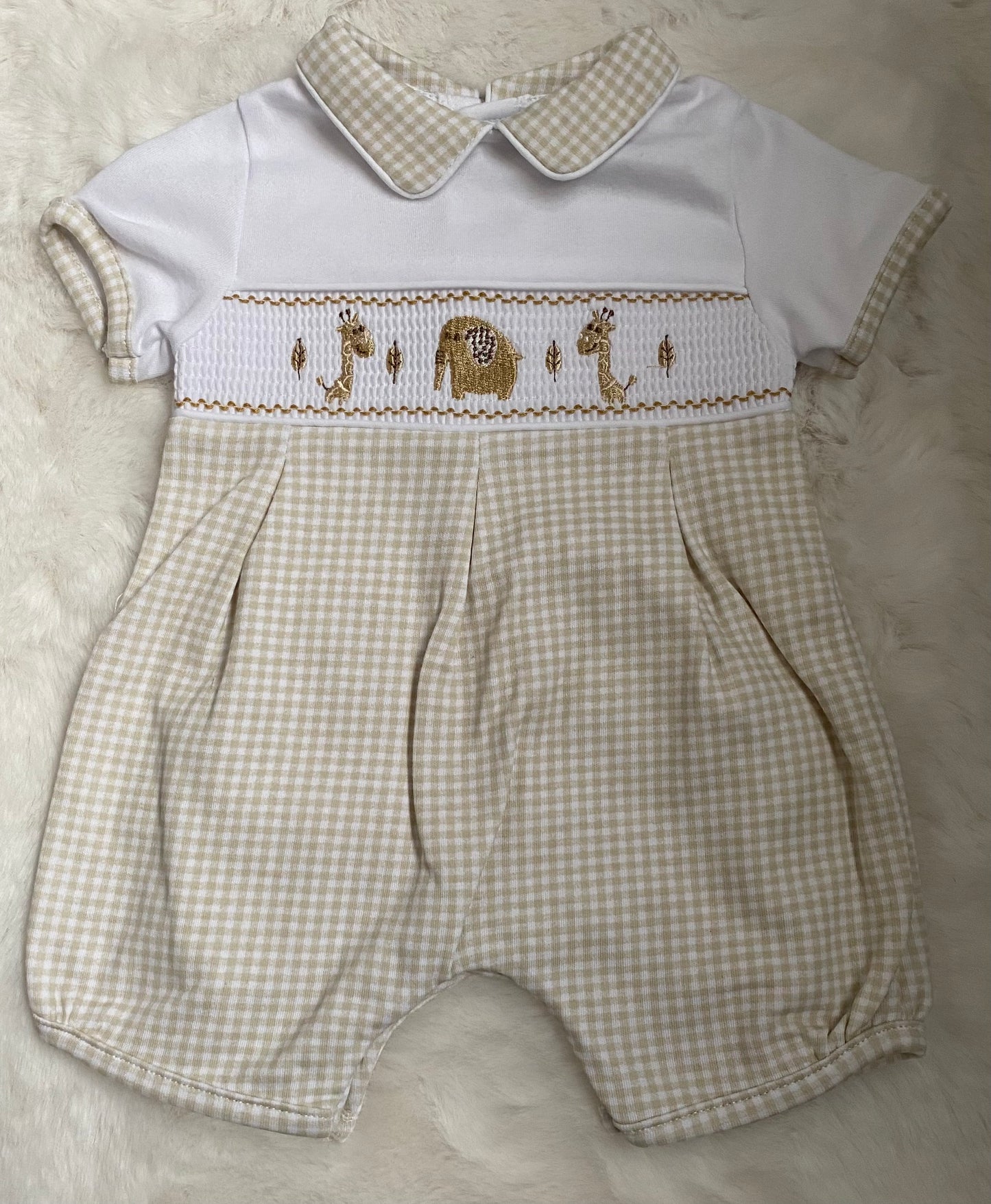 Jungle Smocked Romper