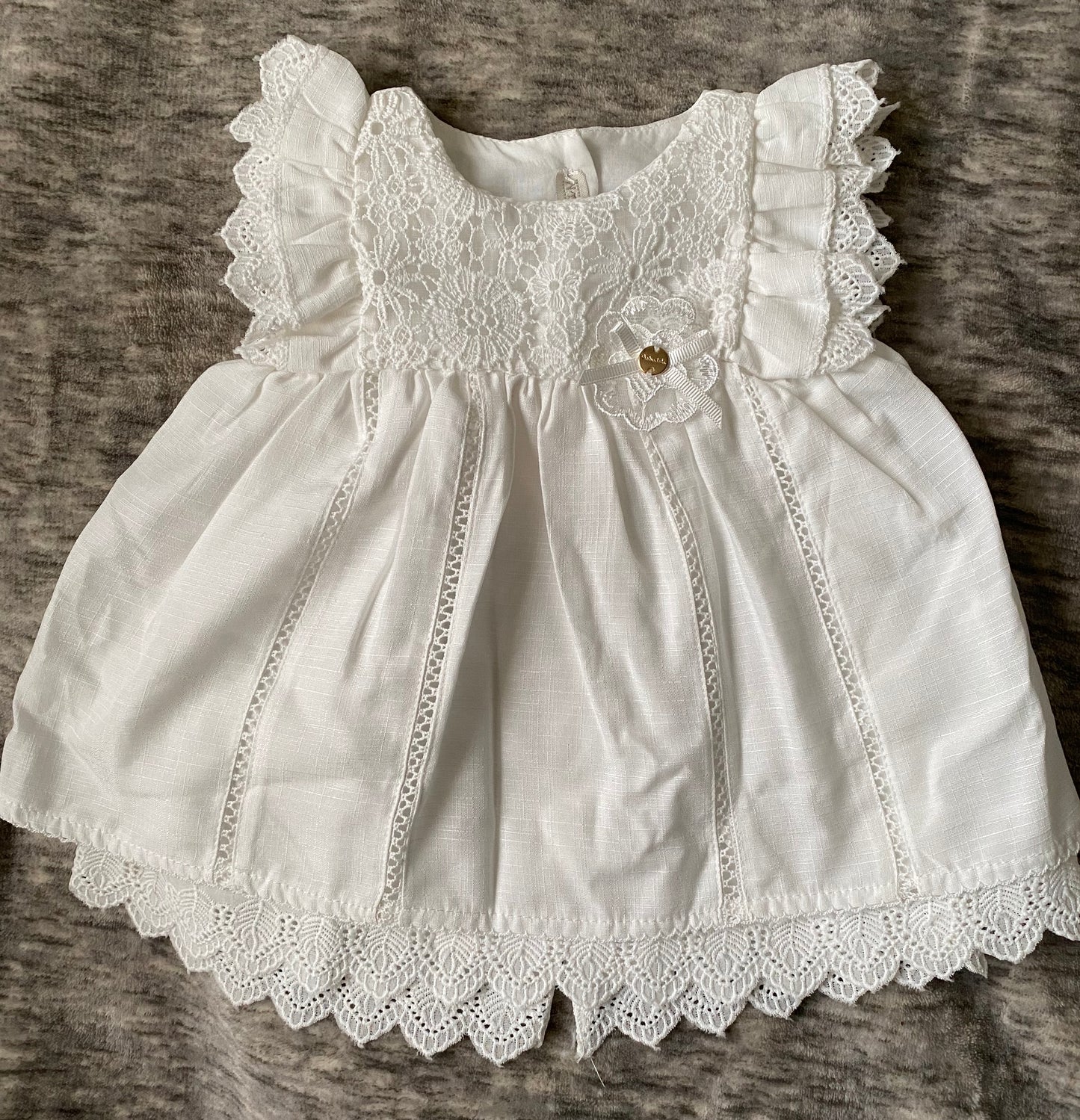 Baby Girls Floral Lace Cotton Dress