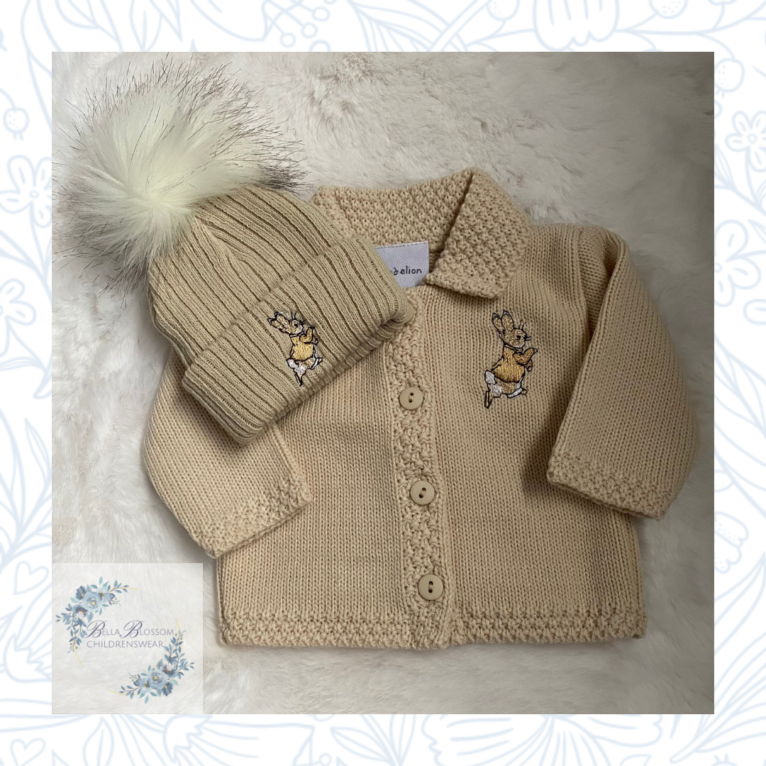 Beige Knitted Peter Rabbit Cardigan