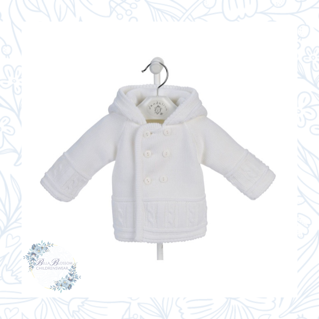 White Knitted Baby Cardigan