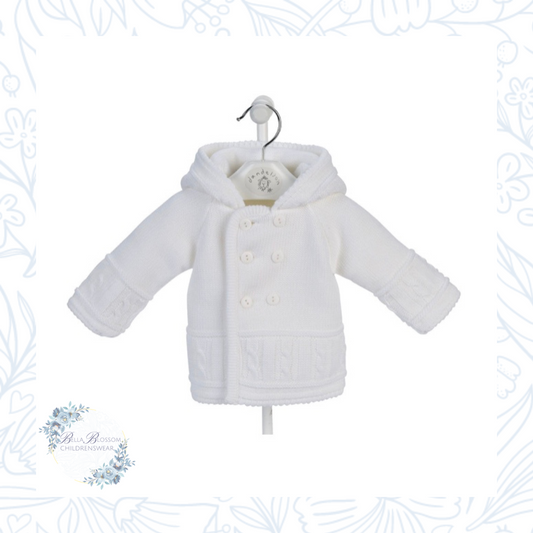 White Knitted Baby Cardigan