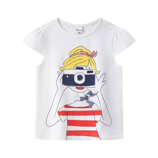 Girls Camera Print T-Shirt