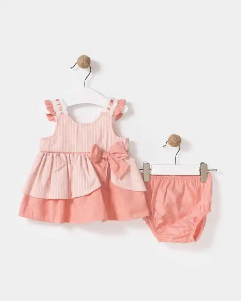 Baby Girls Stripe Spanish Dress & Panties Set