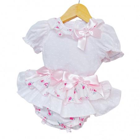 Floral Frilly Skirt with Shirt