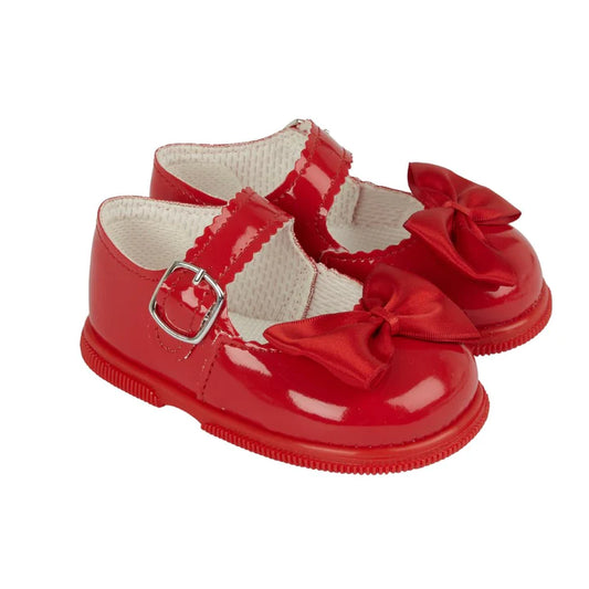 girls red bow shoes