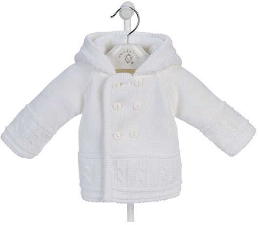 White Knitted Baby Cardigan