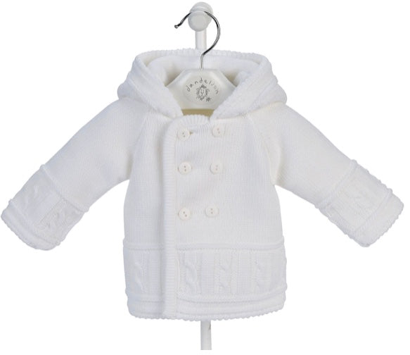 White Knitted Baby Cardigan