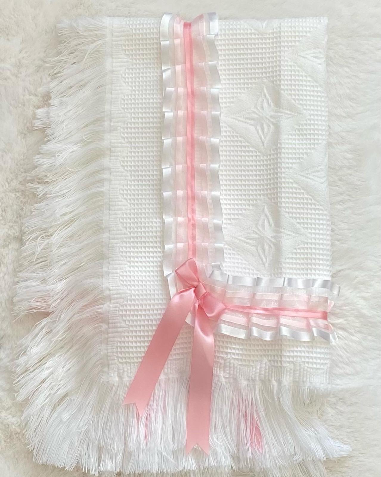 Pink Ribbon Shawl Blanket