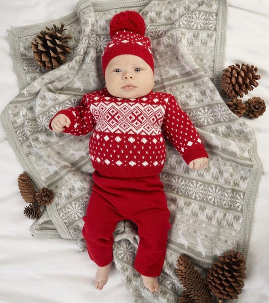 Baby 3 Piece Jumper Leggings and Hat set