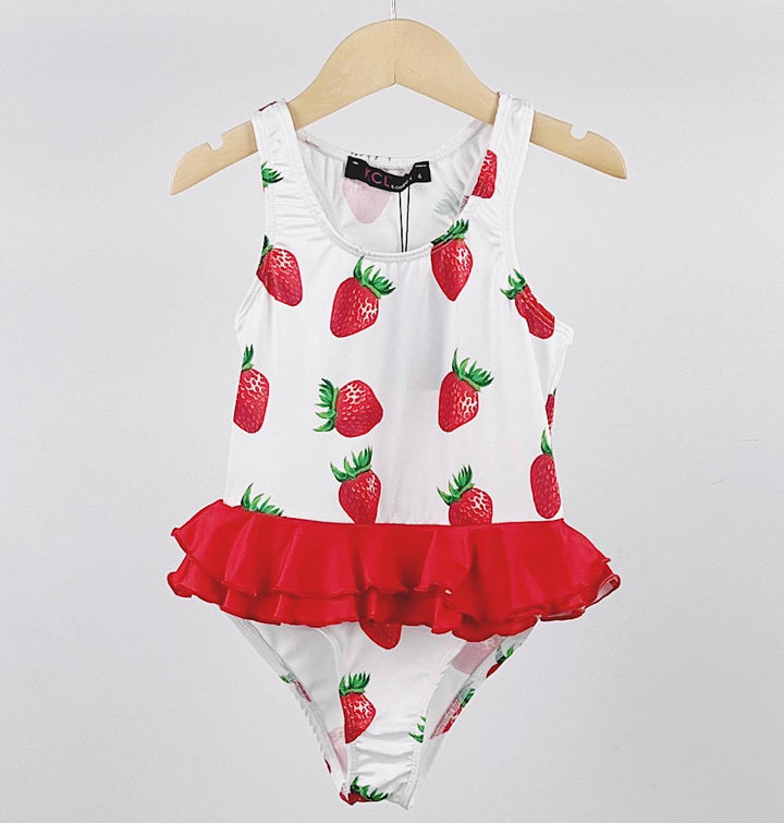 Strawberry Print Frilled Swimsuit