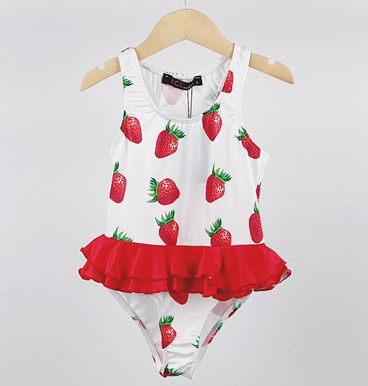 Strawberry Print Frilled Swimsuit
