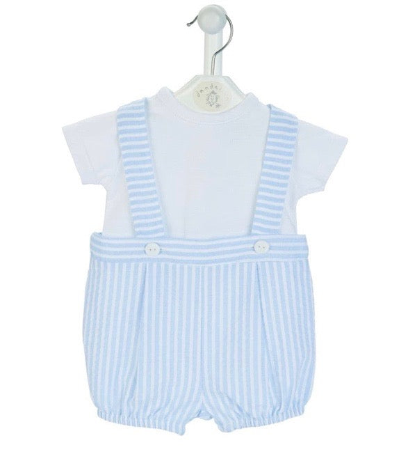 Stripe Pique Boys Shorts & T-Shirt