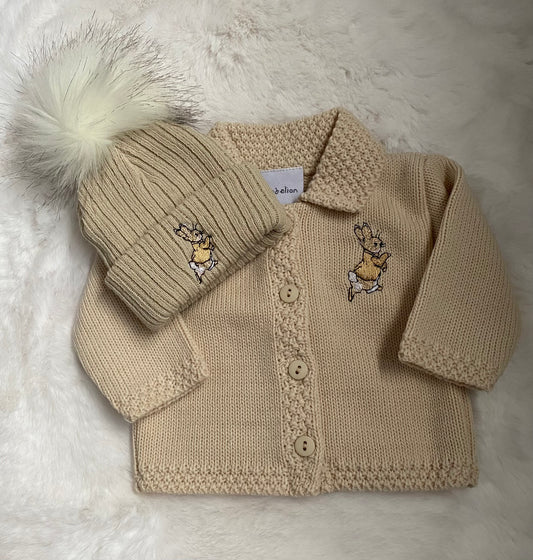 Beige Knitted Peter Rabbit Cardigan